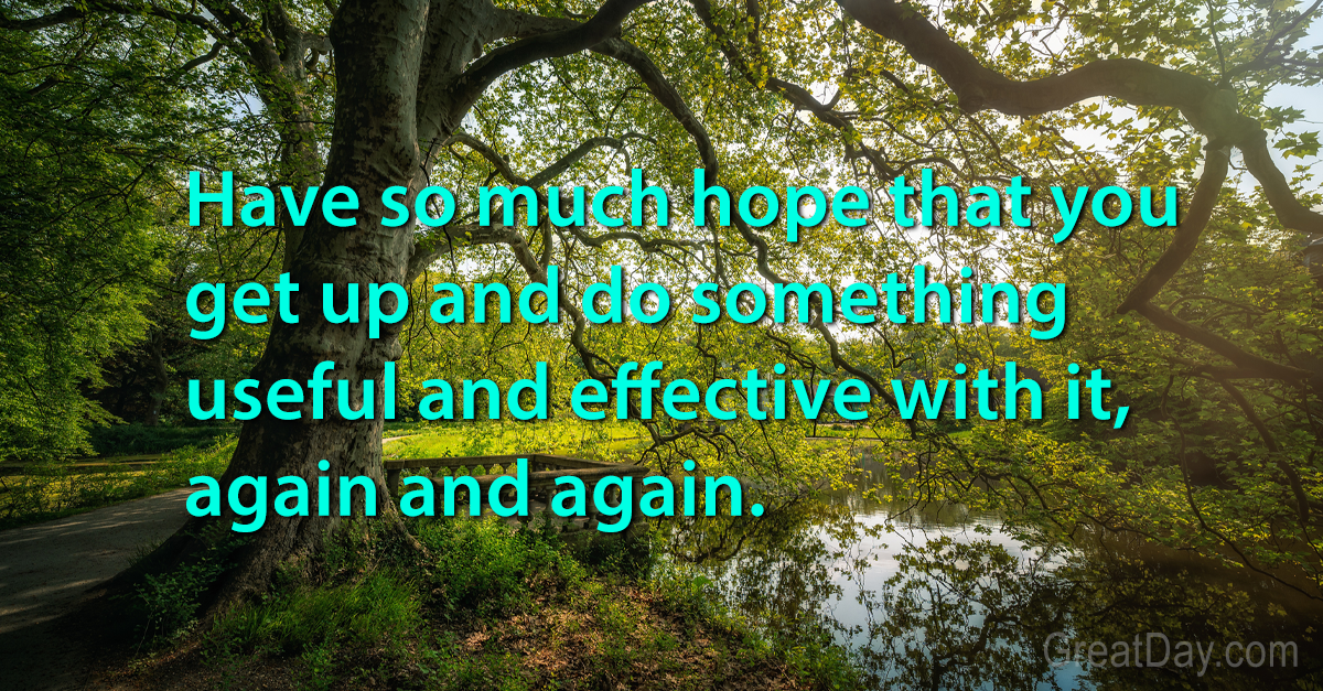 The Daily Motivator The value of hope