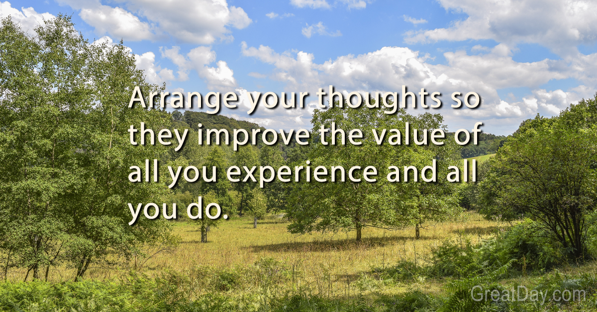 The Daily Motivator - Arrange your thoughts