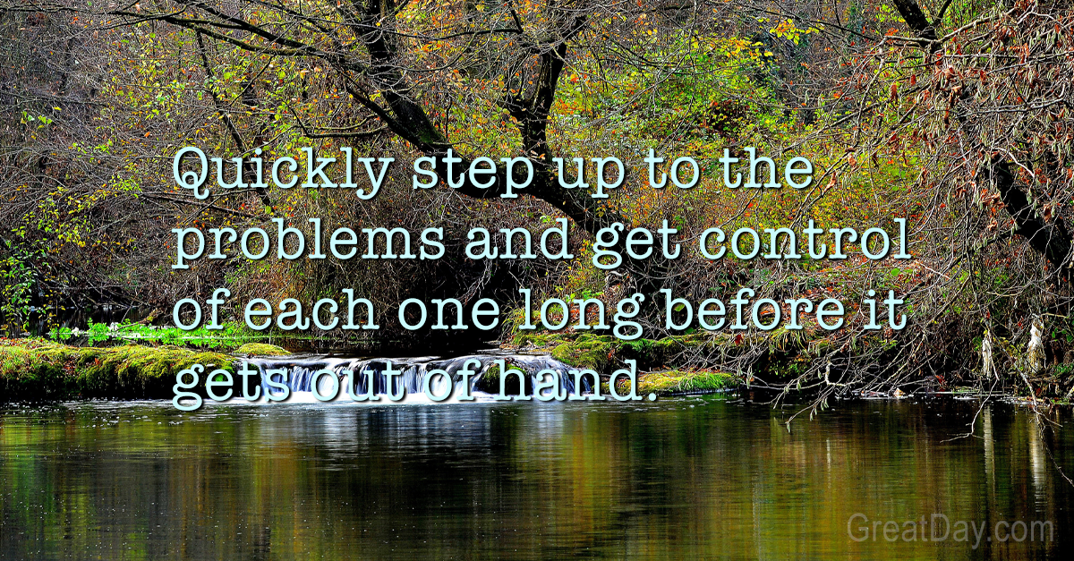 The Daily Motivator - Quickly confront the problems