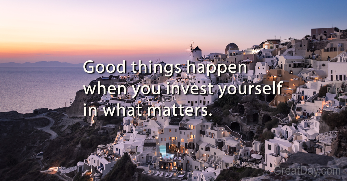 The Daily Motivator - Get yourself involved